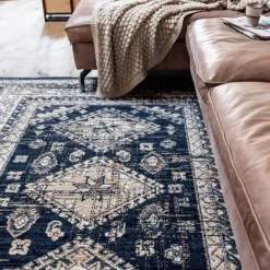 Vloerkleden|Laagpolige Vloerkleden-Interieur05 Vintage Vloerkleed Aila Blauw - 230 x 160 cm