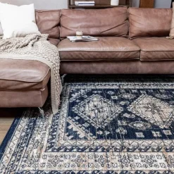 Vloerkleden|Laagpolige Vloerkleden-Interieur05 Vintage Vloerkleed Aila Blauw - 230 x 160 cm
