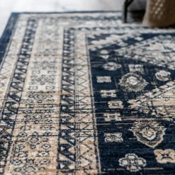 Vloerkleden|Laagpolige Vloerkleden-Interieur05 Vintage Vloerkleed Aila Blauw - 230 x 160 cm