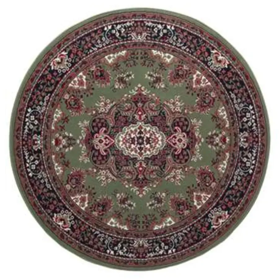 Laagpolige Vloerkleden|Ronde Vloerkleden-Interieur05 Vloerkleed Nain - Groen - 200 Ø - (L)
