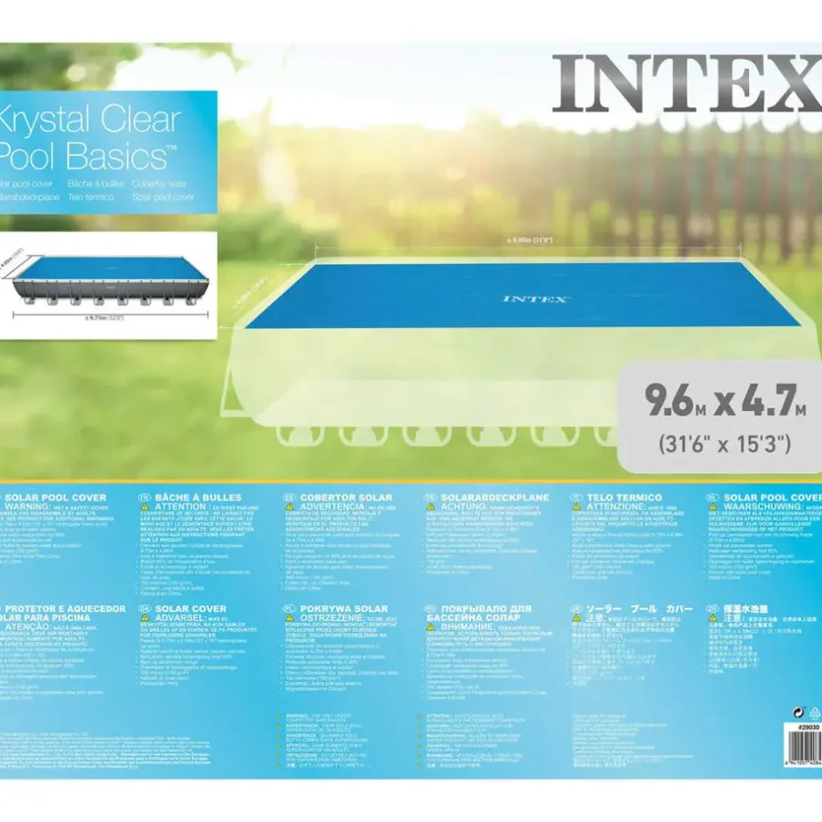 INTEX - Solarzwembadhoes - Blauw - Polyetheen - 975 x 488 cm