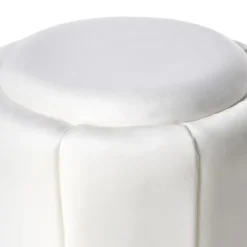 Poefen-Leen Bakker IRVING - Poef - Wit - 43 cm - Fluweel