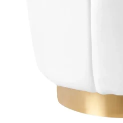 Poefen-Leen Bakker IRVING - Poef - Wit - 43 cm - Fluweel