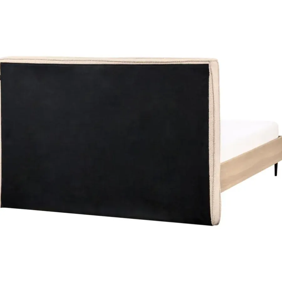 Beliani IZERNORE - Bed - Beige - 140 x 200 cm - Bouclé