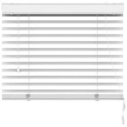 Houten Jaloezieën Kant En Klaar-Leen Bakker Jaloezie houtlook 50 mm - wit - 80x130 cm