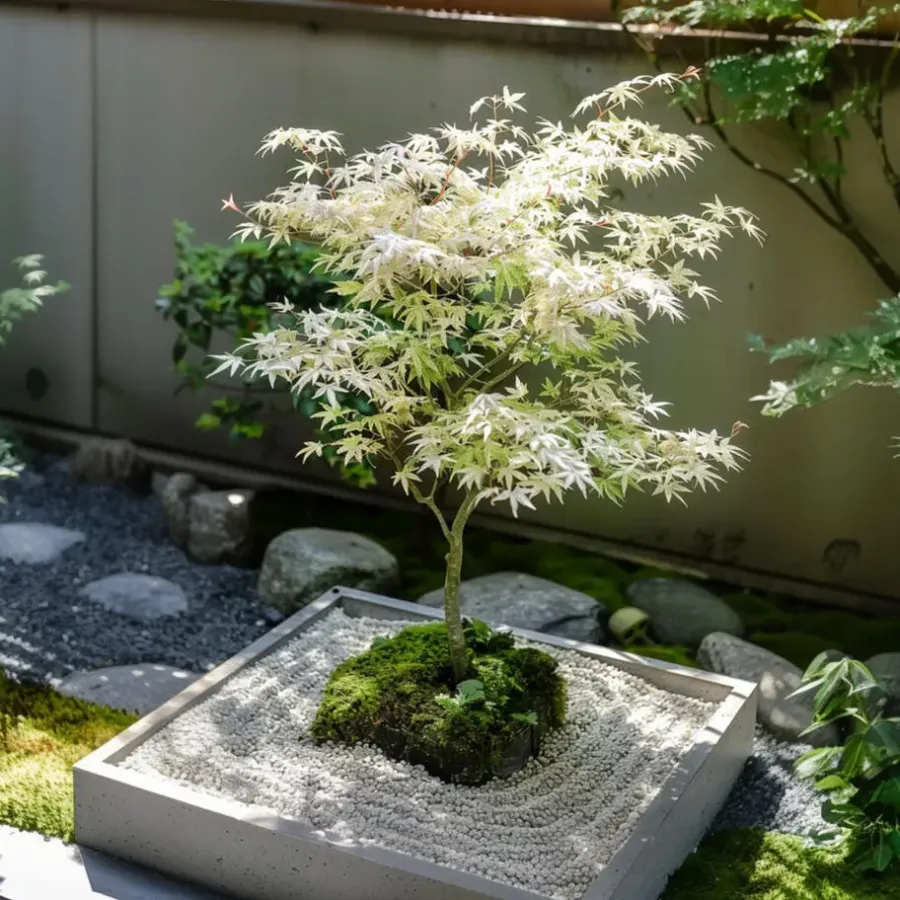 Planten|Bomen-Plant in a Box Japanse Esdoorn - Set van 2 - Acer palmatum 'Ukigumo' - Hoogte 50-60cm - ⌀19cm