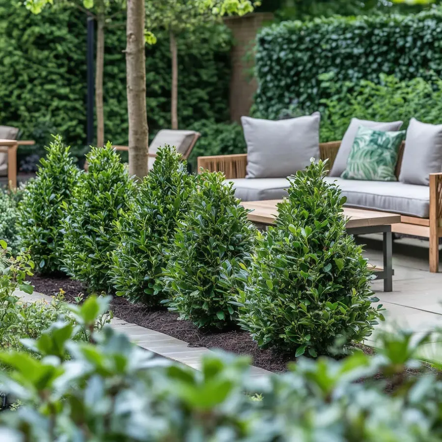 Planten-Plant in a Box Japanse hulst - Set van 2 - Ilex crenata 'Jenny' - Hoogte 55-65cm - ⌀21cm
