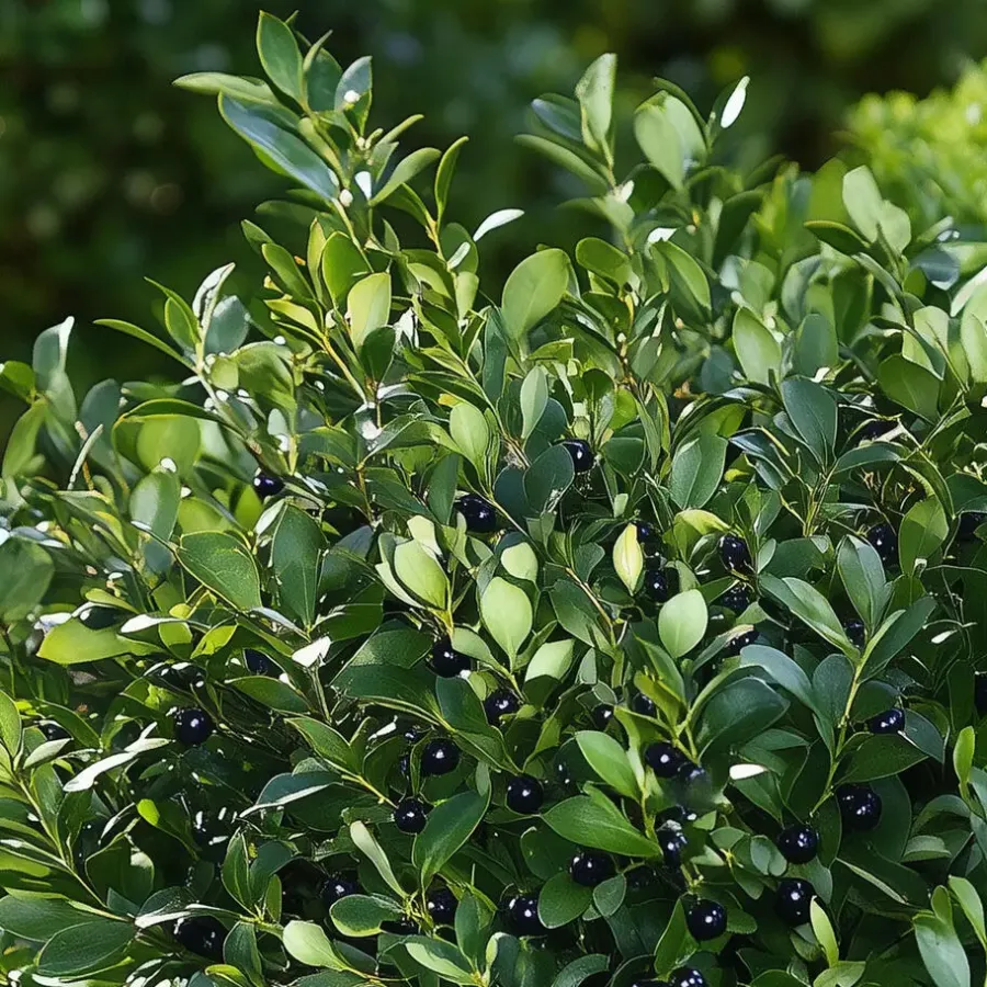 Planten-Plant in a Box Japanse hulst - Set van 2 - Ilex crenata 'Jenny' - Hoogte 55-65cm - ⌀21cm