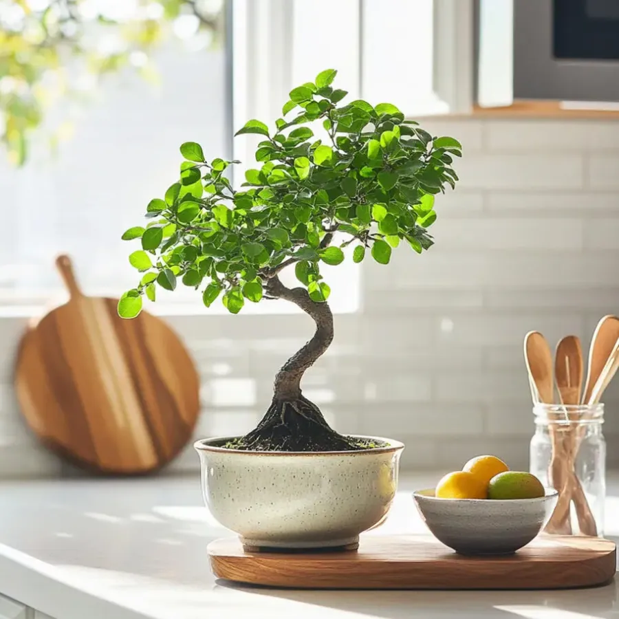 Kamerplanten-Plant in a Box Japanse lep - Zelkova serrata - Hoogte 20-25cm - ⌀15cm