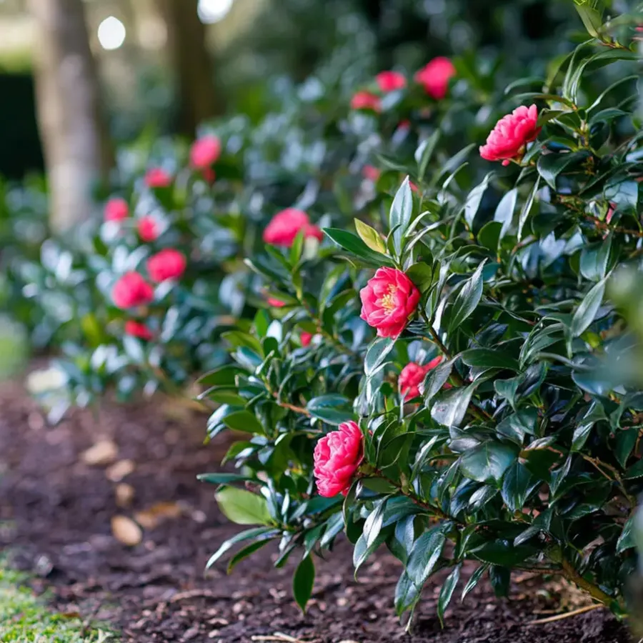 Planten|Tuinplanten-Plant in a Box Japanse Roos - Camellia japonica 'Dr. King' - Hoogte 50-60cm - ⌀15cm