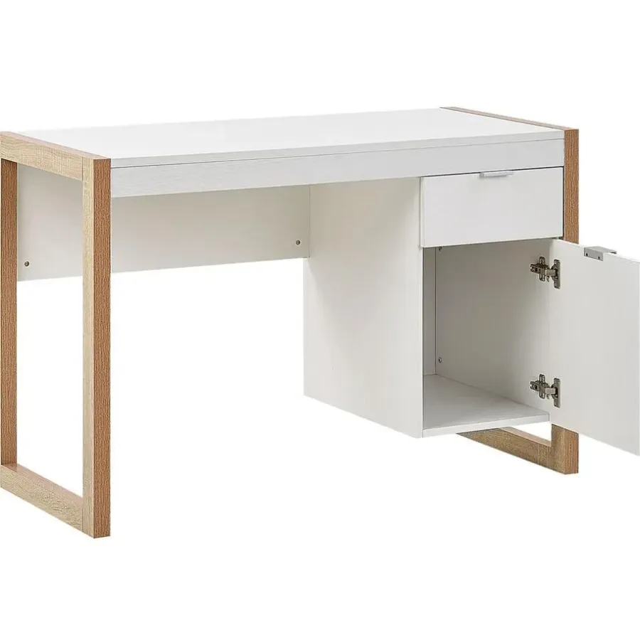 Beliani JOHNSON - Bureau - Wit - Vezelplaat