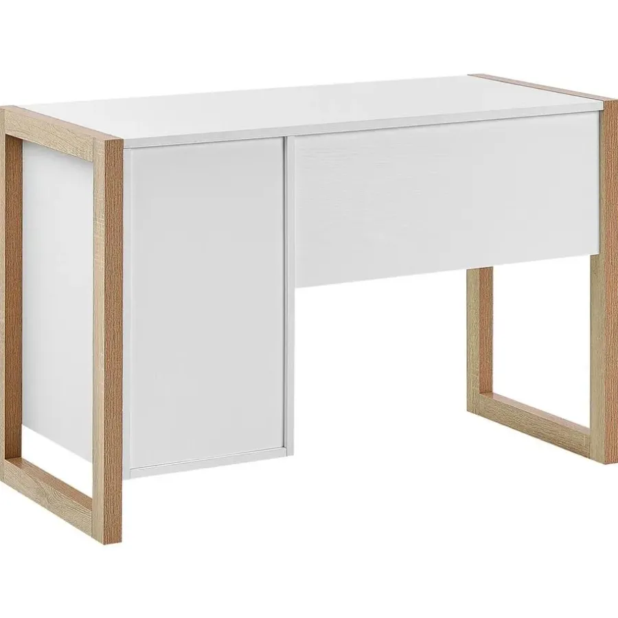Beliani JOHNSON - Bureau - Wit - Vezelplaat