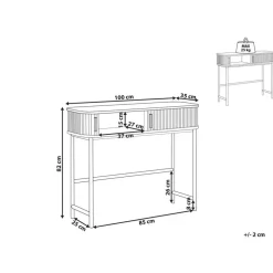 Sidetables-Beliani JOSE - Consoletafel - Donkere houtkleur - Vezelplaat