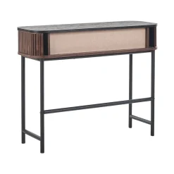 Sidetables-Beliani JOSE - Consoletafel - Donkere houtkleur - Vezelplaat