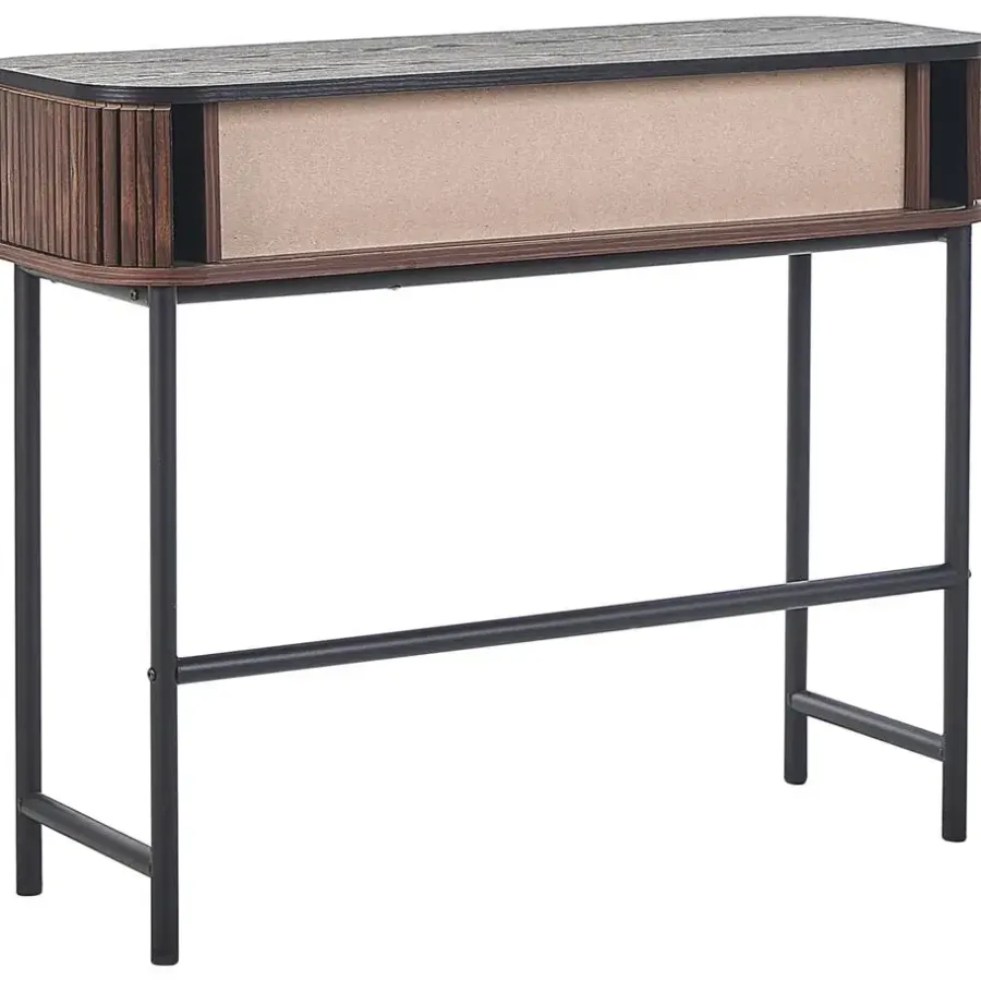 Sidetables-Beliani JOSE - Consoletafel - Donkere houtkleur - Vezelplaat