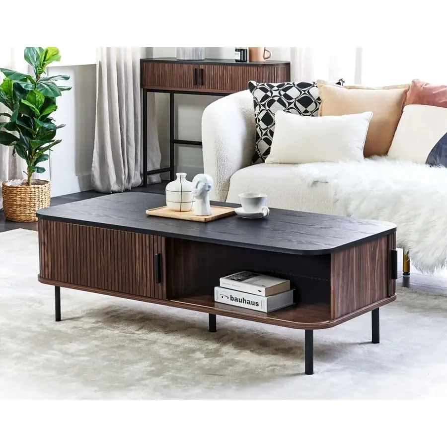 Beliani JOSE - Salontafel - Donkerhout - MDF