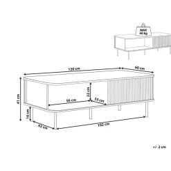 Beliani JOSE - Salontafel - Donkerhout - MDF