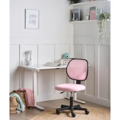 Leen Bakker JOYFUL - Bureaustoel - Pastelroze - Mesh