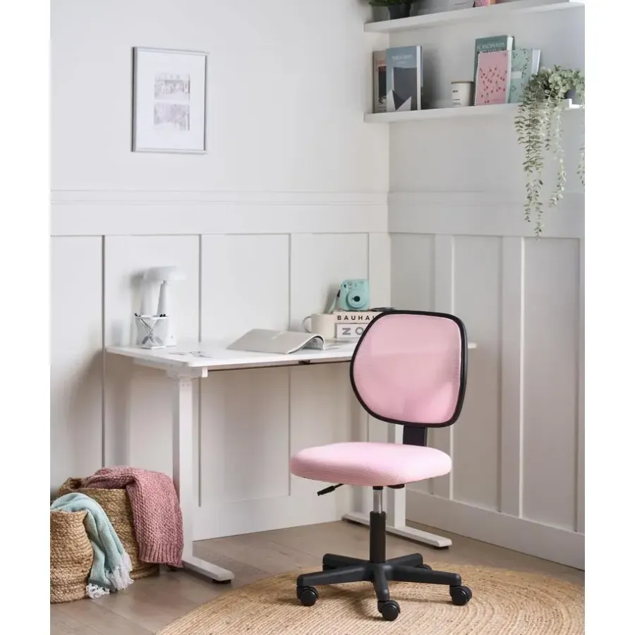 Leen Bakker JOYFUL - Bureaustoel - Pastelroze - Mesh