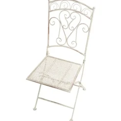 Bistro- & Balkonsets-Leen Bakker JUINA - Set van 2 tuinstoelen - Lichtbeige - IJzer