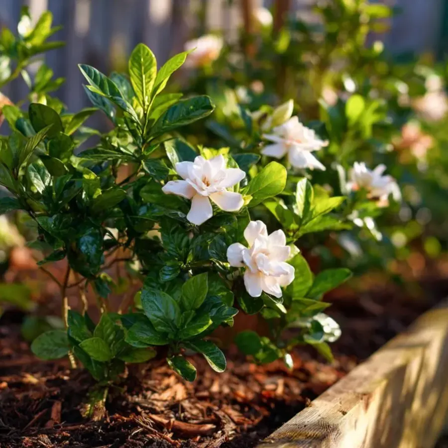 Kamerplanten-Plant in a Box Kaapse jasmijn - Set van 2 - Gardenia jasminoides - Hoogte 20-30cm - ⌀13cm