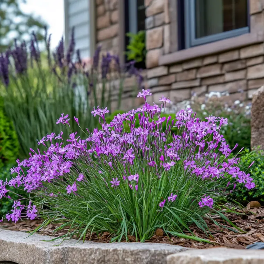 Plant in a Box Kaapse knoflook - Set van 3 - Tulbaghia violacea - Hoogte 15-25cm - ⌀9cm