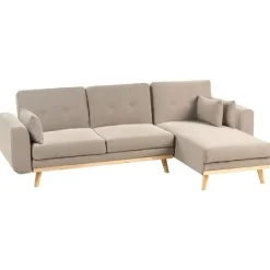 Leen Bakker KAARINA - Hoekbank - Lichtbruin - Linkszijdig - Polyester