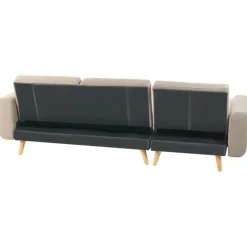 Leen Bakker KAARINA - Hoekbank - Lichtbruin - Linkszijdig - Polyester