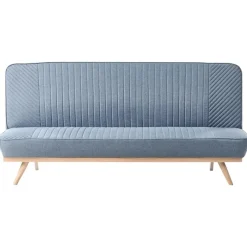 Slaapbanken|Slaapbanken-Leen Bakker KALFAFELL - Slaapbank - Blauw - Polyester