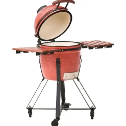 Barbecues En Accessoires-Leen Bakker KAMADO - Houtskoolgrill - Rood - Keramiek