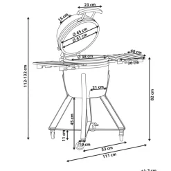 Barbecues En Accessoires-Leen Bakker KAMADO - Houtskoolgrill - Rood - Keramiek