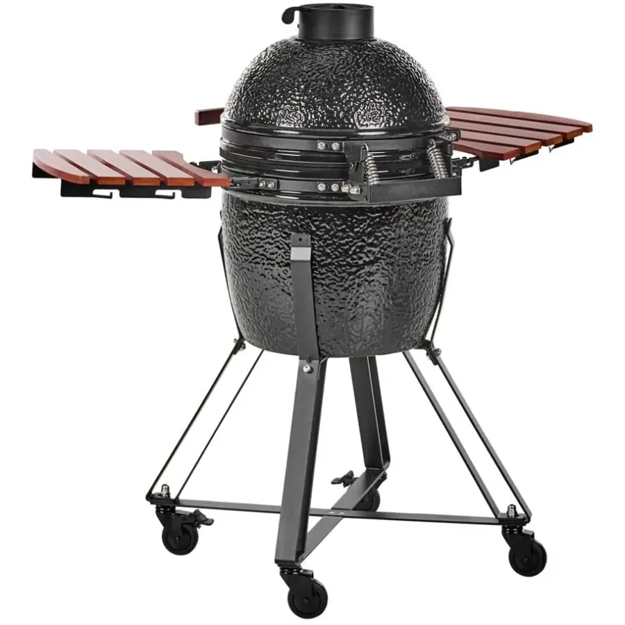 Leen Bakker KAMADO - Houtskoolgrill - Zwart - Keramiek