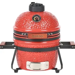 Leen Bakker KAMADO - Mini houtskoolgrill - Rood - Keramiek