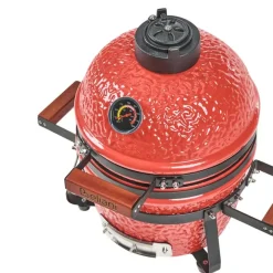 Leen Bakker KAMADO - Mini houtskoolgrill - Rood - Keramiek