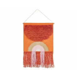 Wandkleden-Beliani KAMALIA - Wanddecoratie - Oranje - Katoen