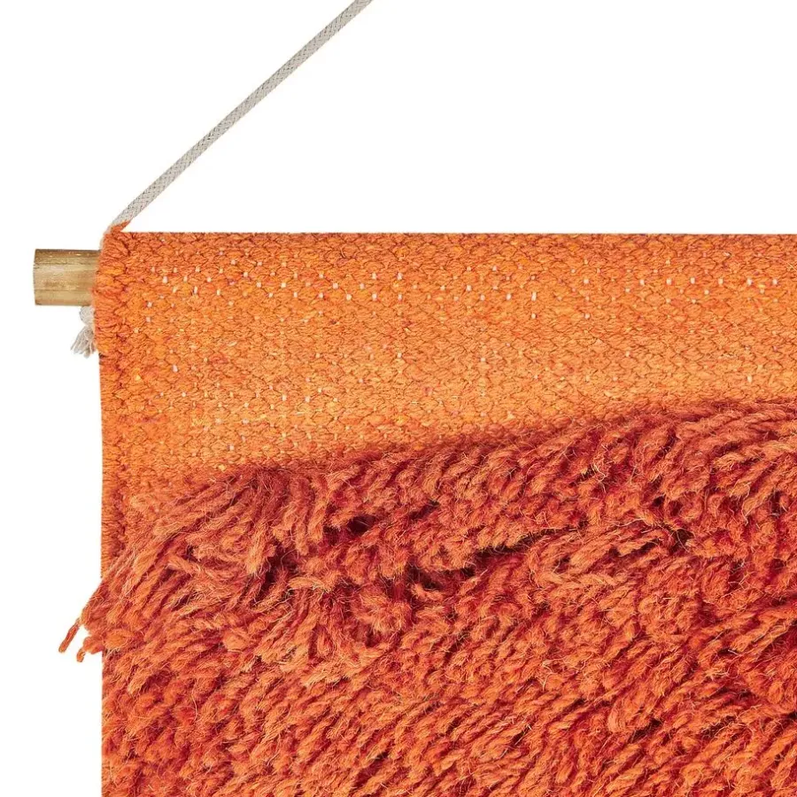 Wandkleden-Beliani KAMALIA - Wanddecoratie - Oranje - Katoen