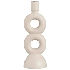 Leen Bakker Kandelaar Lumen - off-white - keramiek -27,5x9,5x9,5 cm