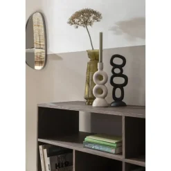 Leen Bakker Kandelaar Lumen - off-white - keramiek -27,5x9,5x9,5 cm