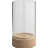 Leen Bakker Kandelaar Nora beige keramiek 35xØ19 cm