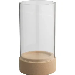 Leen Bakker Kandelaar Nora beige keramiek 35xØ19 cm
