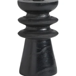 Leen Bakker Kandelaar Paula - zwart - 18xØ10 cm