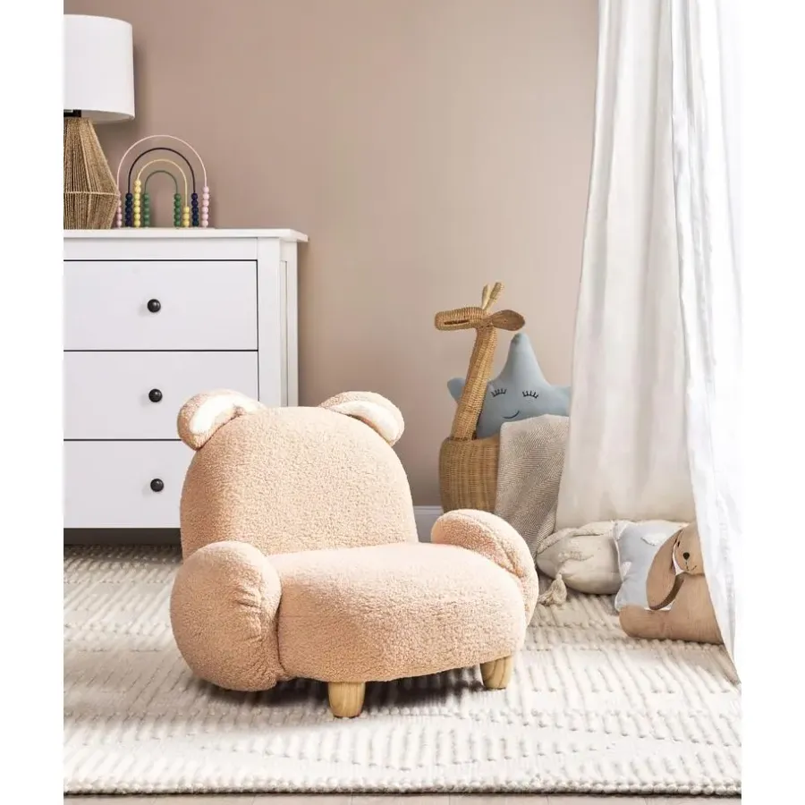 Beliani KANNA - Kinderstoel - Beige - Nepbont