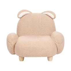 Beliani KANNA - Kinderstoel - Beige - Nepbont