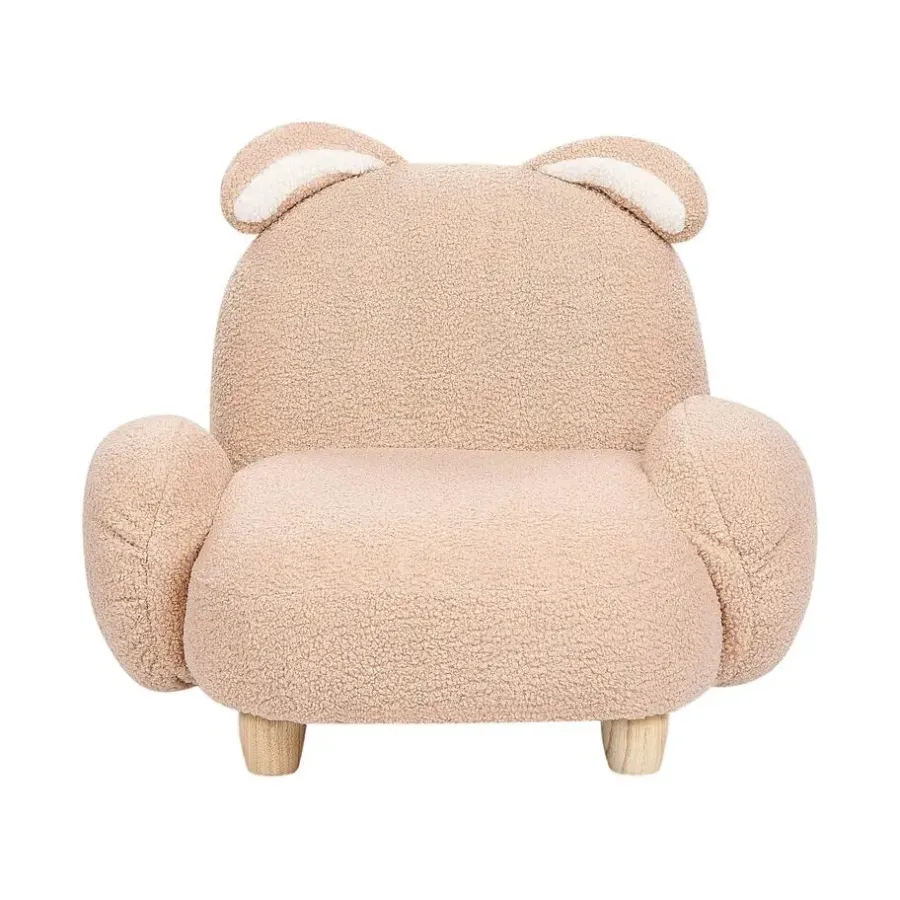 Beliani KANNA - Kinderstoel - Beige - Nepbont