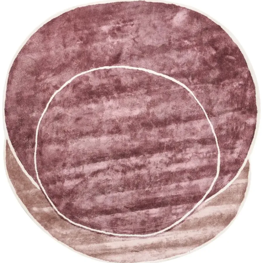 Leen Bakker KANRACH - Vloerkleed - Roze - 200 x 200 cm - Viscose