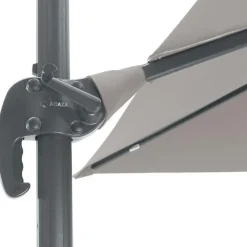 Parasols-Merkloos Kantelbare Zweefparasol 250x250 cm -Sterke Zweef Parasol, Licht Grijs