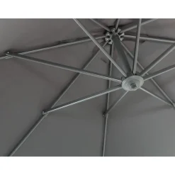 Parasols-ACAZA Kantelbare Zweefparasol 250x250 cm, Vierkant Zeil - Donker Grijs