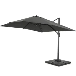 Parasols-ACAZA Kantelbare Zweefparasol 250x250 cm, Vierkant Zeil - Donker Grijs