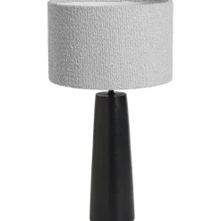 Lampenkappen-Leen Bakker Kap Cilinder Halden - lichtgrijs - Ø25x16 cm