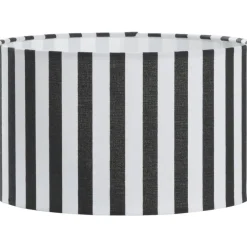Lampenkappen-Leen Bakker Kap Juul - stof zwart/wit - 15xØ25 cm
